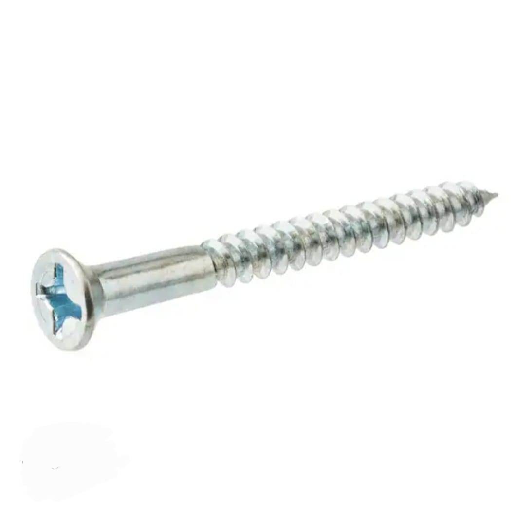 8 X 1 34 In Flat Head Square Drive Steel Wood Screws